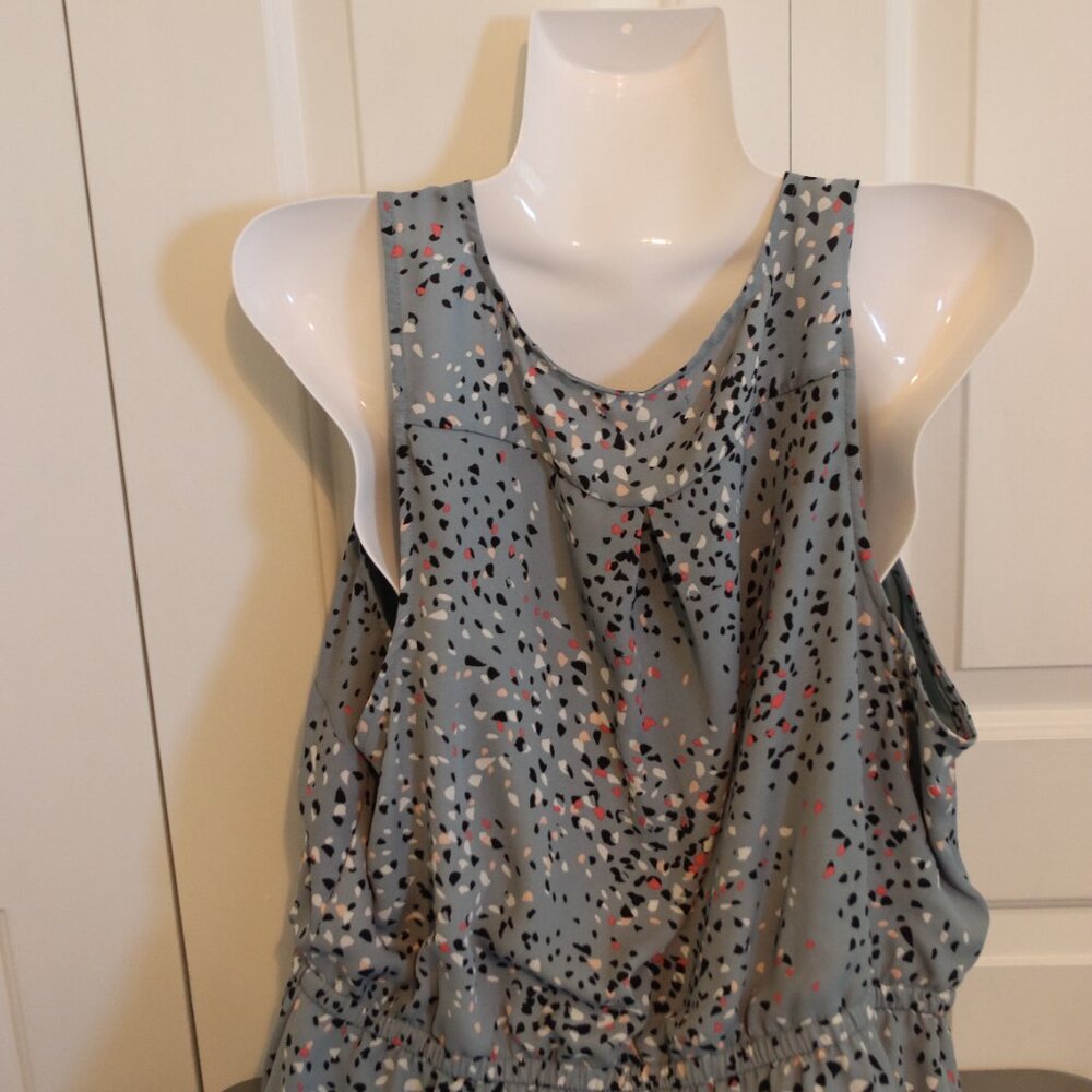 Maurices XL Sleeveless Elastic Waist Colorful Flowy Lined Dress Abstract design - Picture 15 of 16
